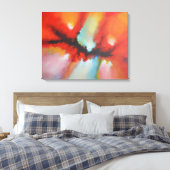 Hedendaags Abstract schilderij Canvas Afdruk (Insitu (Slaapkamer))