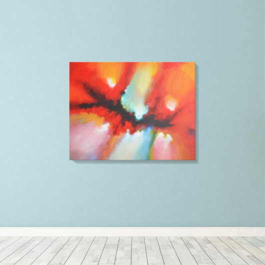 Hedendaags Abstract schilderij Canvas Afdruk (Insitu (Houten vloer))