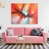 Hedendaags Abstract schilderij Canvas Afdruk (Insitu (Woonkamer))