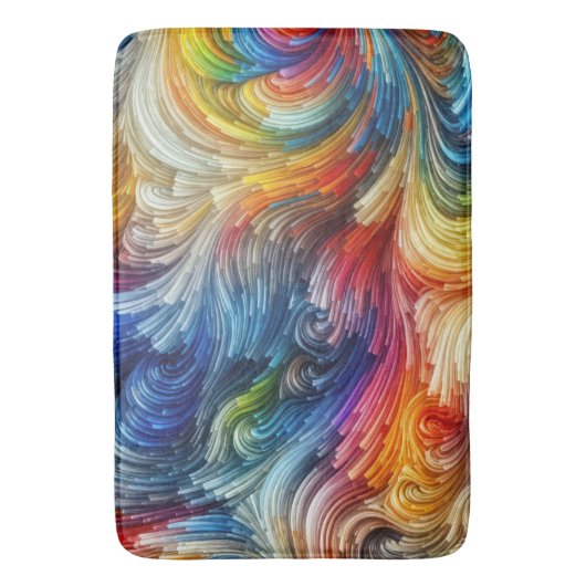 Hedendaags Abstract wervelspectrum Badmat (Voorkant Verticaal)