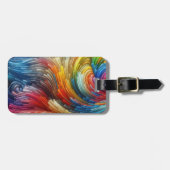 Hedendaags Abstract wervelspectrum Bagagelabel (Voorkant horizontaal)