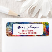 Hedendaags Abstract wervelspectrum Etiket (Insitu)