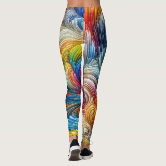 Hedendaags Abstract wervelspectrum Leggings (Achterkant)