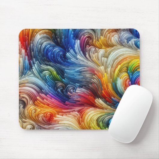 Hedendaags Abstract wervelspectrum Muismat (Met muis)