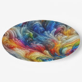 Hedendaags Abstract wervelspectrum Papieren Bordje (Gekanteld)