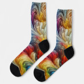 Hedendaags Abstract wervelspectrum Sokken (Links)