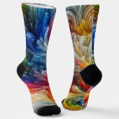 Hedendaags Abstract wervelspectrum Sokken (Gebogen)