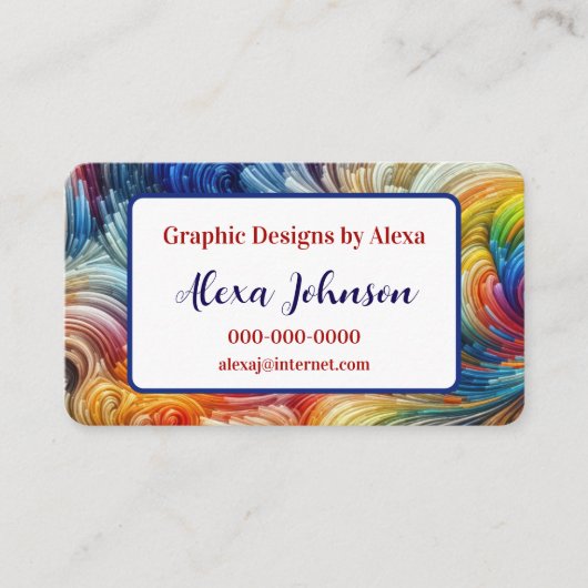 Hedendaags Abstract wervelspectrum Visitekaartje (Voorkant)