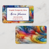 Hedendaags Abstract wervelspectrum Visitekaartje (Voorkant / Achterkant)