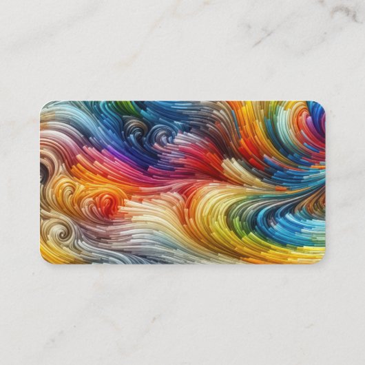 Hedendaags Abstract wervelspectrum Visitekaartje (Achterkant)