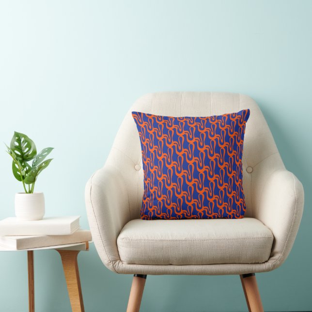 Hedendaags Abstracte Pop Wiggle Patroon Kussen (Stoel)