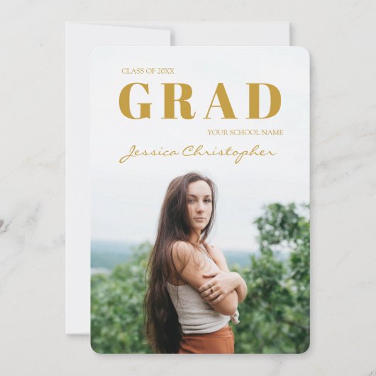 hedendaags Afstudeerder 5 Foto Collage Afstuderen  Aankondiging (Voorkant)