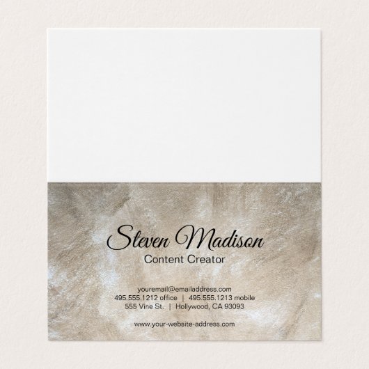 Hedendaags | Artistiek | Klassiek Visitekaartje (Buitenkant ongevouwen)