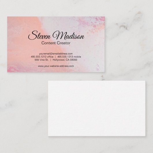 hedendaags | artistiek visitekaartje (Voorkant / Achterkant)