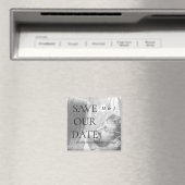 Hedendaags B/W foto monogram opslaan onze datum Magneet (Insitu (Vaatwasser))