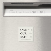 Hedendaags Beige Monogram Save Our Date Magneet (Insitu (Vaatwasser))
