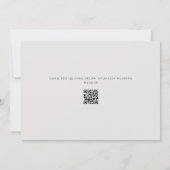 Hedendaags Beige QR Code Vrijgezellenfeest Kaart (Achterkant)