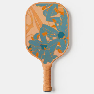 Hedendaags bladontwerp in perzik pickleball paddle