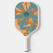 Hedendaags bladontwerp in perzik pickleball paddle (Achterkant)