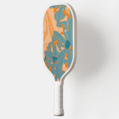 Hedendaags bladontwerp in perzik pickleball paddle (Links)