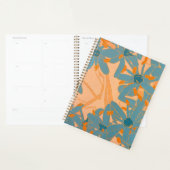 Hedendaags bladontwerp in perzik planner (Display)