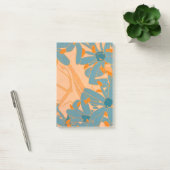 Hedendaags bladontwerp in perzik post-it® notes (Kantoor)