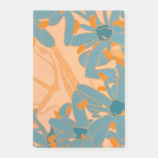Hedendaags bladontwerp in perzik post-it® notes (Voorkant)