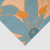 Hedendaags bladontwerp in perzik tissuepapier (Detail)