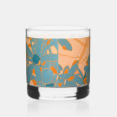 Hedendaags bladontwerp in perzik whisky glas (Links)