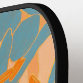 Hedendaags bladontwerp perzik pickleball paddle (Links Detail)