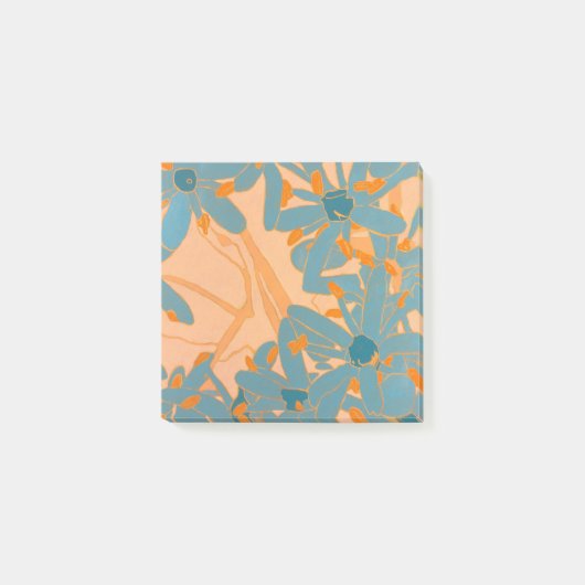Hedendaags bladontwerp perzik post-it® notes (Voorkant)