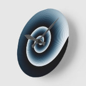 Hedendaags blauw stijlvol vierkant patroon ronde klok (Hoek)