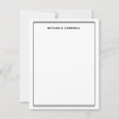 Hedendaags Bold Two Border Professional Persoonlij Notitiekaartje (Voorkant)
