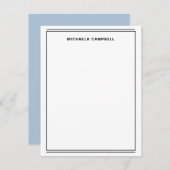 Hedendaags Bold Two Border Professional Persoonlij Notitiekaartje (Voorkant / Achterkant)