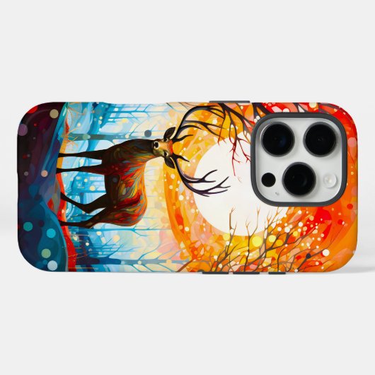 Hedendaags bos wilde herten Case-Mate iPhone case (Achterkant (horizontaal))