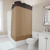 Hedendaags bruin met geometrisch douchegordijn (In situ)