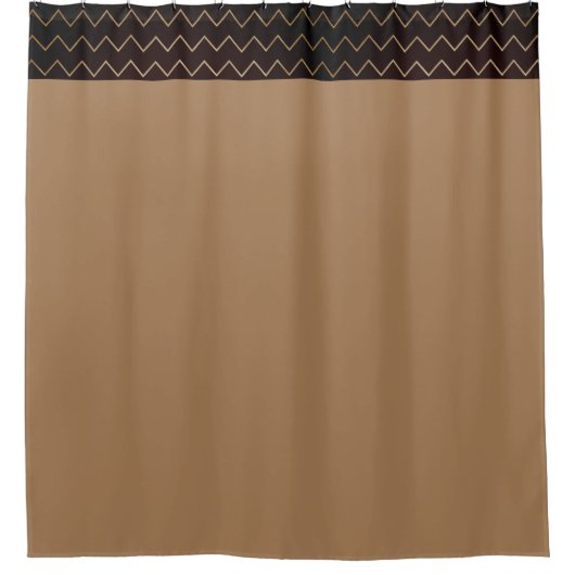 Hedendaags bruin met geometrisch douchegordijn (Voorkant)