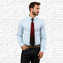 Hedendaags burgundy en zwarte ombre stropdas
