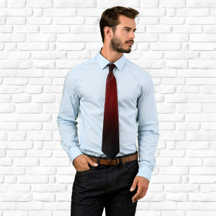Hedendaags burgundy en zwarte ombre stropdas