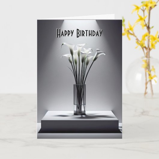 Hedendaags Calla Lily Bouquet Kaart (Gele Bloem)