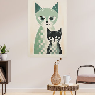 Hedendaags Cat Poster