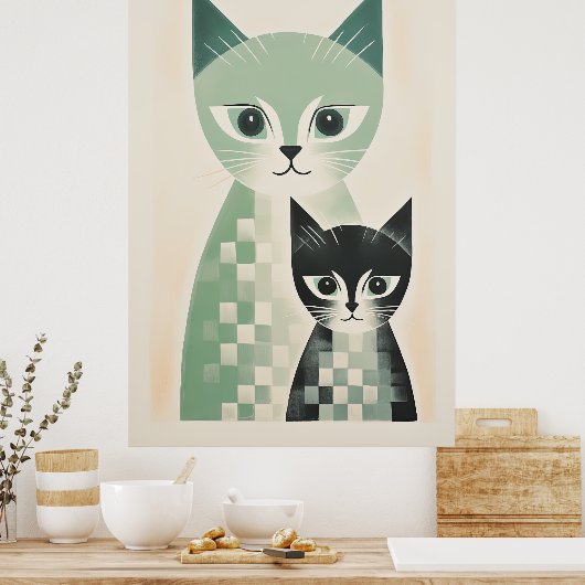 Hedendaags Cat Poster (Keuken)