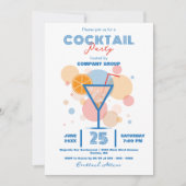 Hedendaags Chic Business Company Cocktail Party Kaart (Voorkant)