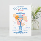 Hedendaags Chic Business Company Cocktail Party Kaart (Staand voorkant)