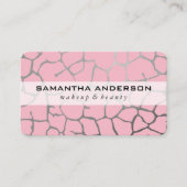 Hedendaags Chic Patroon Roze Visitekaartje (Voorkant)
