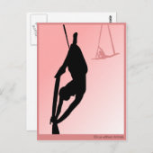 Hedendaags circus, twee meisje silhouette briefkaart (Voorkant / Achterkant)