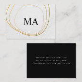 Hedendaags cirkelpatroon witte textuur visitekaartje (Voorkant / Achterkant)