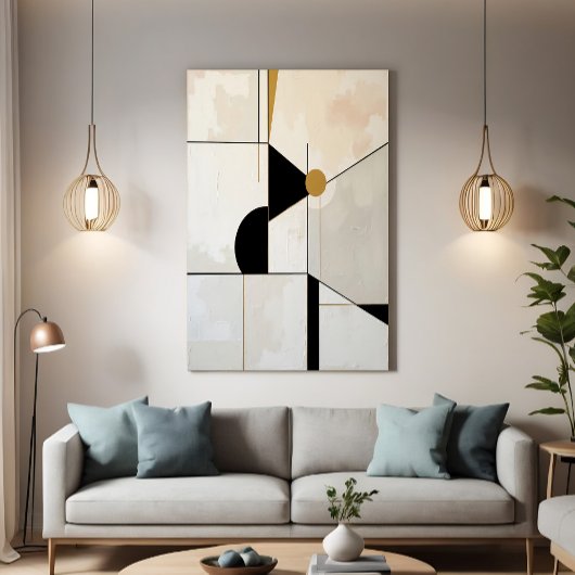 Hedendaags Constructivisme Dynamische Abstractie Canvas Afdruk