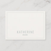 Hedendaags Cream & Seafoam Eenvoudig Visitekaartje (Voorkant)