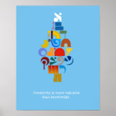 Hedendaags, creatief Hebreeuws Aleph-bet poster (Voorkant)
